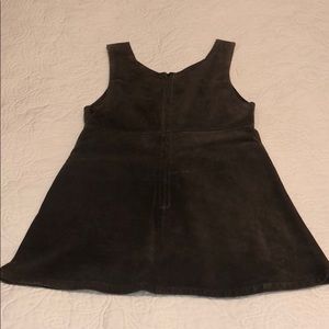 Vintage Dark Brown Suede Mock Neck Mini Dress main image 1